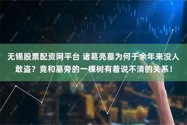 无锡股票配资网平台 诸葛亮墓为何千余年来没人敢盗？竟和墓旁的一棵树有着说不清的关系！
