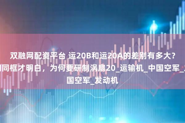 双融网配资平台 运20B和运20A的差别有多大？当他们同框才明白，为何要研制涡扇20_运输机_中国空军_发动机